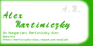 alex martiniczky business card